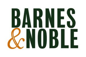 Barnes & Noble logo with green and orange lettering.